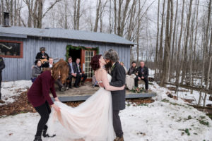 Winter Wedding by Candra Schank Photography at Dual Acres Sleigh & Wagon Rides