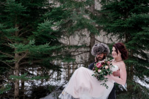 Winter Wedding by Candra Schank Photography at Dual Acres Sleigh & Wagon Rides