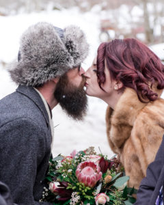 Winter Wedding by Candra Schank Photography at Dual Acres Sleigh & Wagon Rides