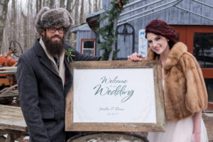 Winter Wedding by Candra Schank Photography at Dual Acres Sleigh & Wagon Rides